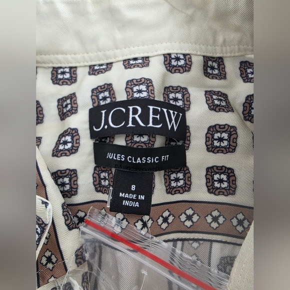 NWT J.Crew Women's Jules classic-fit shirt in foulard print Sz 8 $148 - Picture 7 of 11